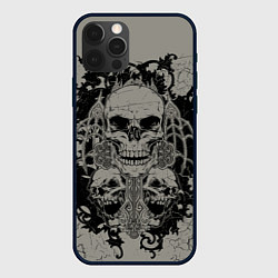 Чехол для iPhone 12 Pro Max Skulls, цвет: 3D-черный