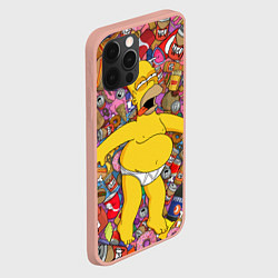 Чехол для iPhone 12 Pro Max Рай Гомера, цвет: 3D-светло-розовый — фото 2