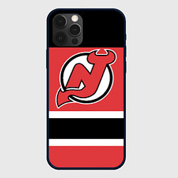 Чехол для iPhone 12 Pro Max New Jersey Devils, цвет: 3D-черный