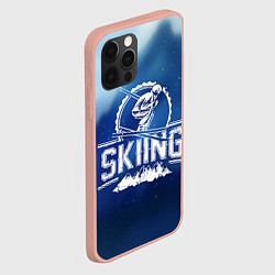 Чехол для iPhone 12 Pro Max Лыжный спорт, цвет: 3D-светло-розовый — фото 2