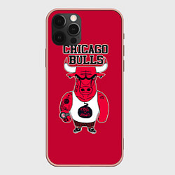 Чехол для iPhone 12 Pro Max Chicago bulls, цвет: 3D-светло-розовый