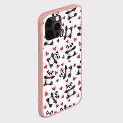 Чехол для iPhone 12 Pro Max Любимые панды, цвет: 3D-светло-розовый — фото 2