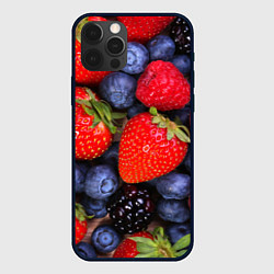 Чехол для iPhone 12 Pro Max Berries, цвет: 3D-черный