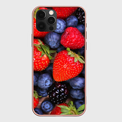Чехол для iPhone 12 Pro Max Berries, цвет: 3D-светло-розовый