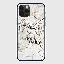 Чехол для iPhone 12 Pro Max Train hard, цвет: 3D-черный