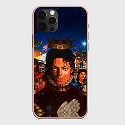 Чехол для iPhone 12 Pro Max Michael Jackson: Pop King, цвет: 3D-светло-розовый