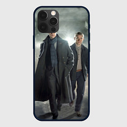 Чехол для iPhone 12 Pro Max Шерлок и Доктор, цвет: 3D-черный