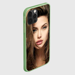 Чехол для iPhone 12 Pro Max Анжелина Джоли, цвет: 3D-салатовый — фото 2