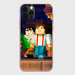 Чехол для iPhone 12 Pro Max Minecraft Men's, цвет: 3D-светло-розовый