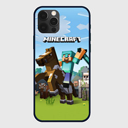 Чехол для iPhone 12 Pro Max Minecraft Rider, цвет: 3D-черный