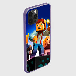 Чехол для iPhone 12 Pro Max Minecraft, цвет: 3D-серый — фото 2