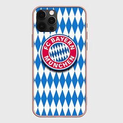 Чехол для iPhone 12 Pro Max FC Bayern Munchen, цвет: 3D-светло-розовый