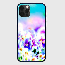 Чехол для iPhone 12 Pro Max Цветочное поле, цвет: 3D-черный