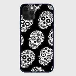 Чехол для iPhone 12 Pro Max Черепа, цвет: 3D-черный