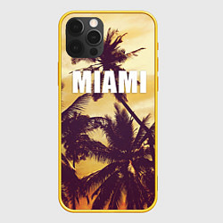 Чехол для iPhone 12 Pro MIAMI, цвет: 3D-желтый