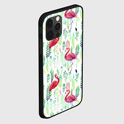Чехол для iPhone 12 Pro Цветы и бабочки 2, цвет: 3D-черный — фото 2
