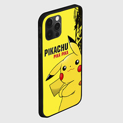 Чехол для iPhone 12 Pro Pikachu Pika Pika, цвет: 3D-черный — фото 2