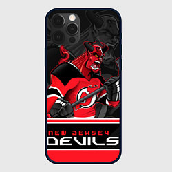 Чехол для iPhone 12 Pro New Jersey Devils, цвет: 3D-черный