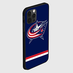 Чехол для iPhone 12 Pro Columbus Blue Jackets, цвет: 3D-черный — фото 2