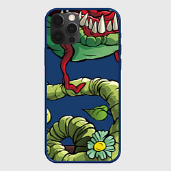 Чехол для iPhone 12 Pro Plants vs zombies, цвет: 3D-тёмно-синий