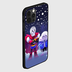 Чехол для iPhone 12 Pro Sans & Papyrus, цвет: 3D-черный — фото 2
