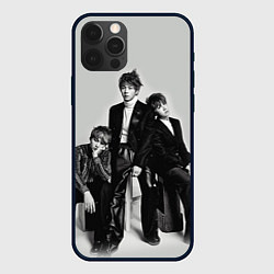 Чехол для iPhone 12 Pro BTS Grey, цвет: 3D-черный