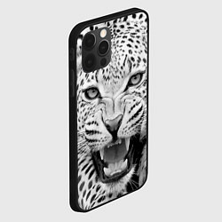 Чехол для iPhone 12 Pro Белый леопард, цвет: 3D-черный — фото 2