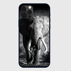 Чехол для iPhone 12 Pro Бегущий слон, цвет: 3D-черный
