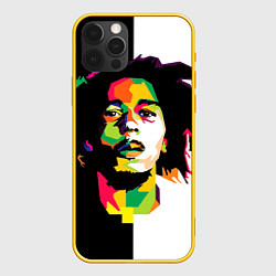 Чехол для iPhone 12 Pro Bob Marley: Colors, цвет: 3D-желтый