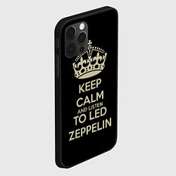 Чехол для iPhone 12 Pro Keep Calm & Led Zeppelin, цвет: 3D-черный — фото 2