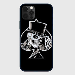 Чехол для iPhone 12 Pro Скелетон, цвет: 3D-черный