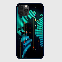 Чехол для iPhone 12 Pro Digital world, цвет: 3D-черный