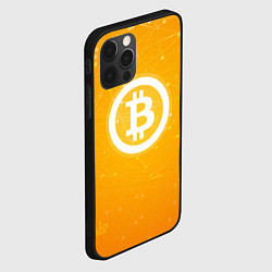 Чехол для iPhone 12 Pro Bitcoin Orange, цвет: 3D-черный — фото 2