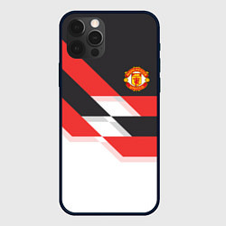 Чехол для iPhone 12 Pro Manchester United: Stipe, цвет: 3D-черный
