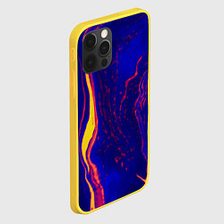 Чехол для iPhone 12 Pro Ультрафиолетовые разводы, цвет: 3D-желтый — фото 2