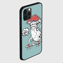 Чехол для iPhone 12 Pro Мухомор скейтбордист, цвет: 3D-черный — фото 2