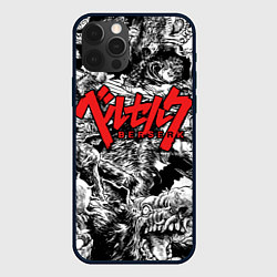 Чехол для iPhone 12 Pro Berserk, цвет: 3D-черный