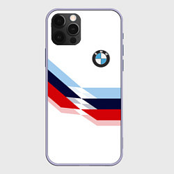 Чехол для iPhone 12 Pro BMW БМВ WHITE, цвет: 3D-светло-сиреневый