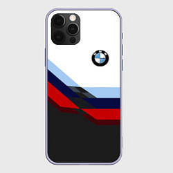 Чехол для iPhone 12 Pro BMW M SPORT, цвет: 3D-светло-сиреневый