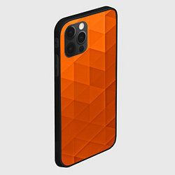 Чехол для iPhone 12 Pro Orange abstraction, цвет: 3D-черный — фото 2