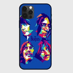 Чехол для iPhone 12 Pro The Beatles: Faces, цвет: 3D-черный