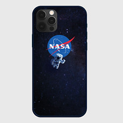 Чехол для iPhone 12 Pro NASA: Hello World, цвет: 3D-черный