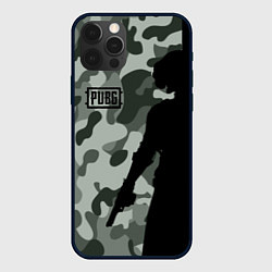 Чехол для iPhone 12 Pro PUBG: Camo Shadow, цвет: 3D-черный