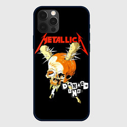 Чехол iPhone 12 Pro Metallica - orange skull