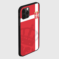 Чехол для iPhone 12 Pro Сборная Сербии, цвет: 3D-черный — фото 2