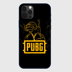 Чехол для iPhone 12 Pro PUBG: Black Soldier, цвет: 3D-черный