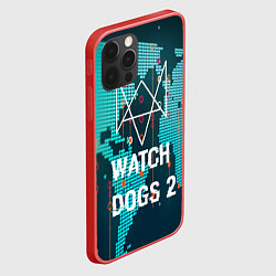 Чехол для iPhone 12 Pro Watch Dogs 2: Network Hack, цвет: 3D-красный — фото 2