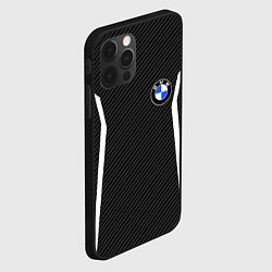 Чехол для iPhone 12 Pro BMW CARBON БМВ КАРБОН, цвет: 3D-черный — фото 2