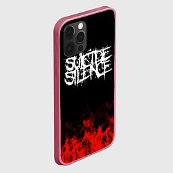 Чехол для iPhone 12 Pro Suicide Silence: Red Flame, цвет: 3D-малиновый — фото 2