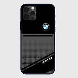 Чехол для iPhone 12 Pro BMW SPORT БМВ СПОРТ, цвет: 3D-черный